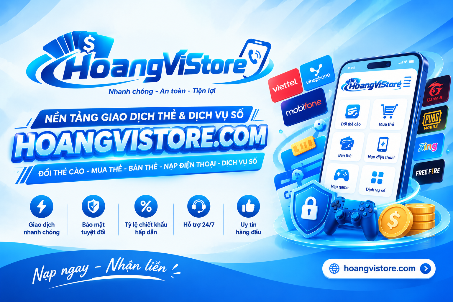 Hướng dẫn đổi thẻ cào thành tiền mặt / ATM / MOMO / ZALOPAY